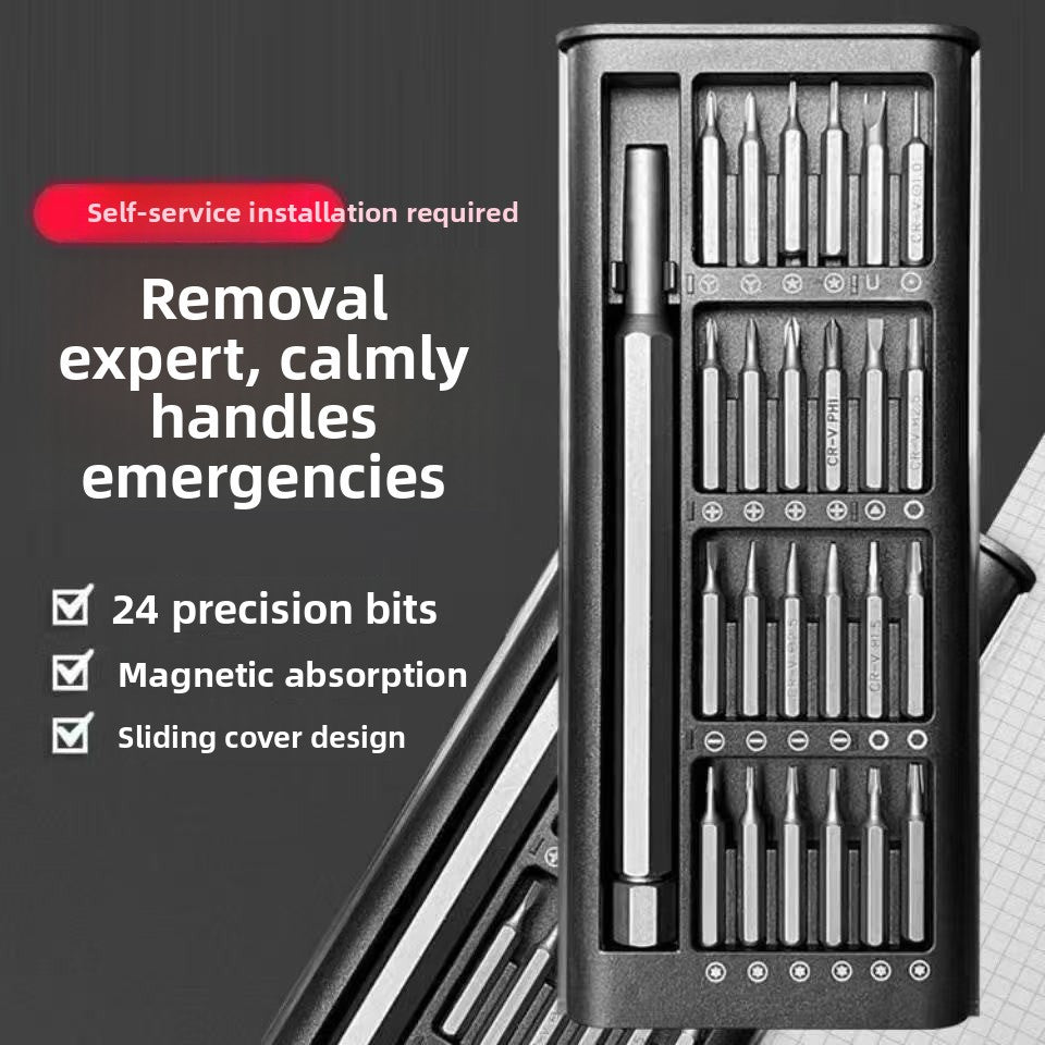 24-in-1 Aluminum Alloy Screwdriver Set for Precision Repair