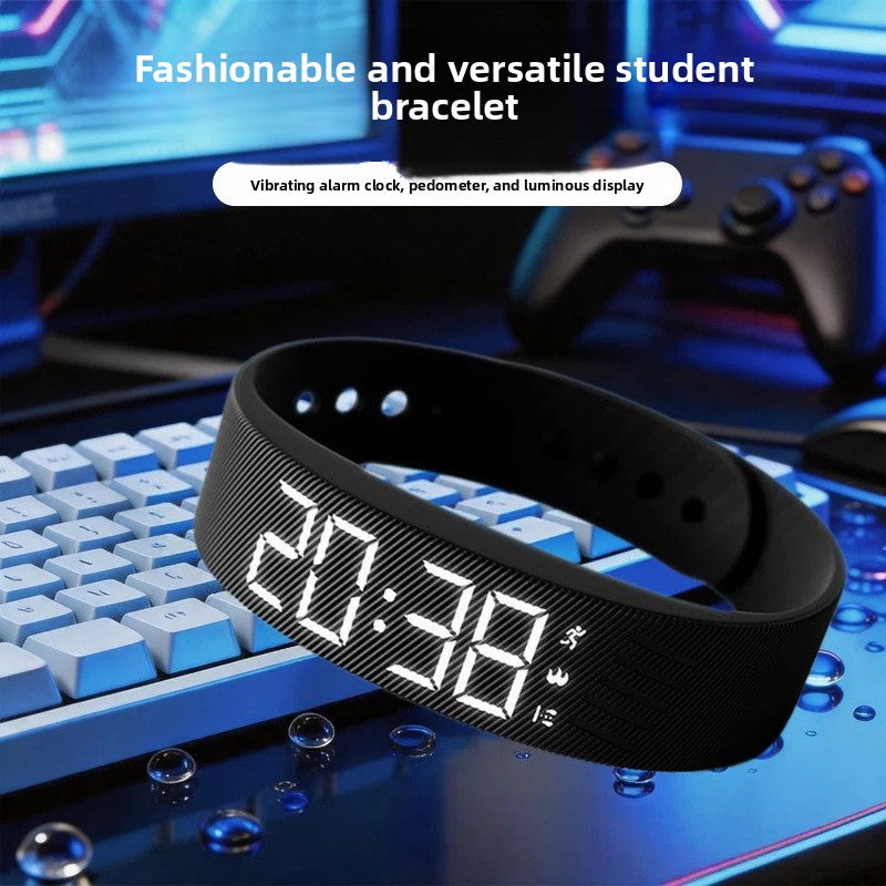 Vibrating Alarm Pedometer Smart Bracelet USB Rechargeable Digital Wristband