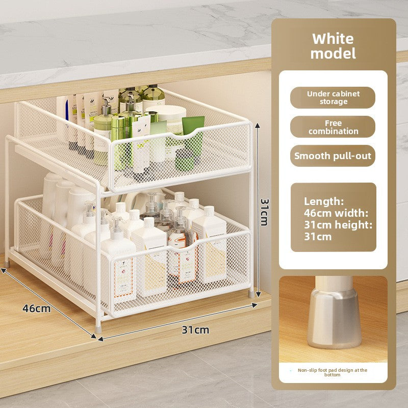 Bathroom sink shelf