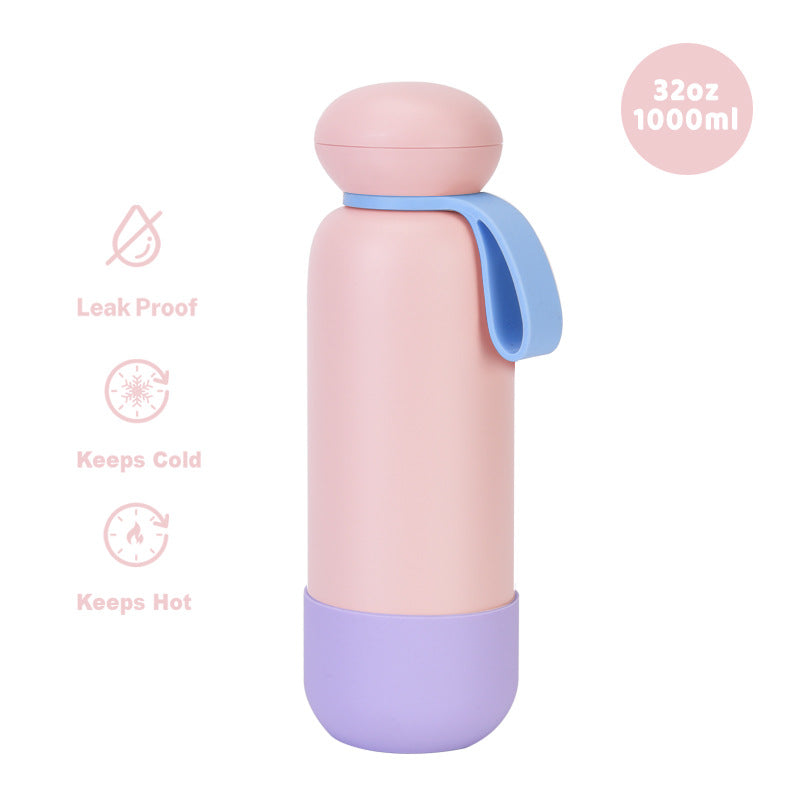 Large-capacity sports water bottle