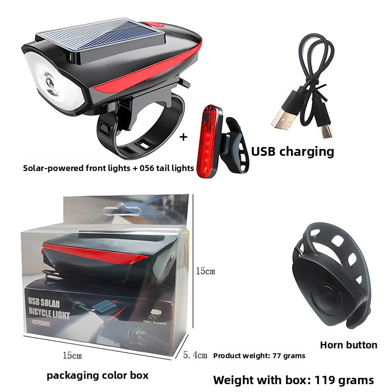 Solar Mountain Bike Light Night Riding