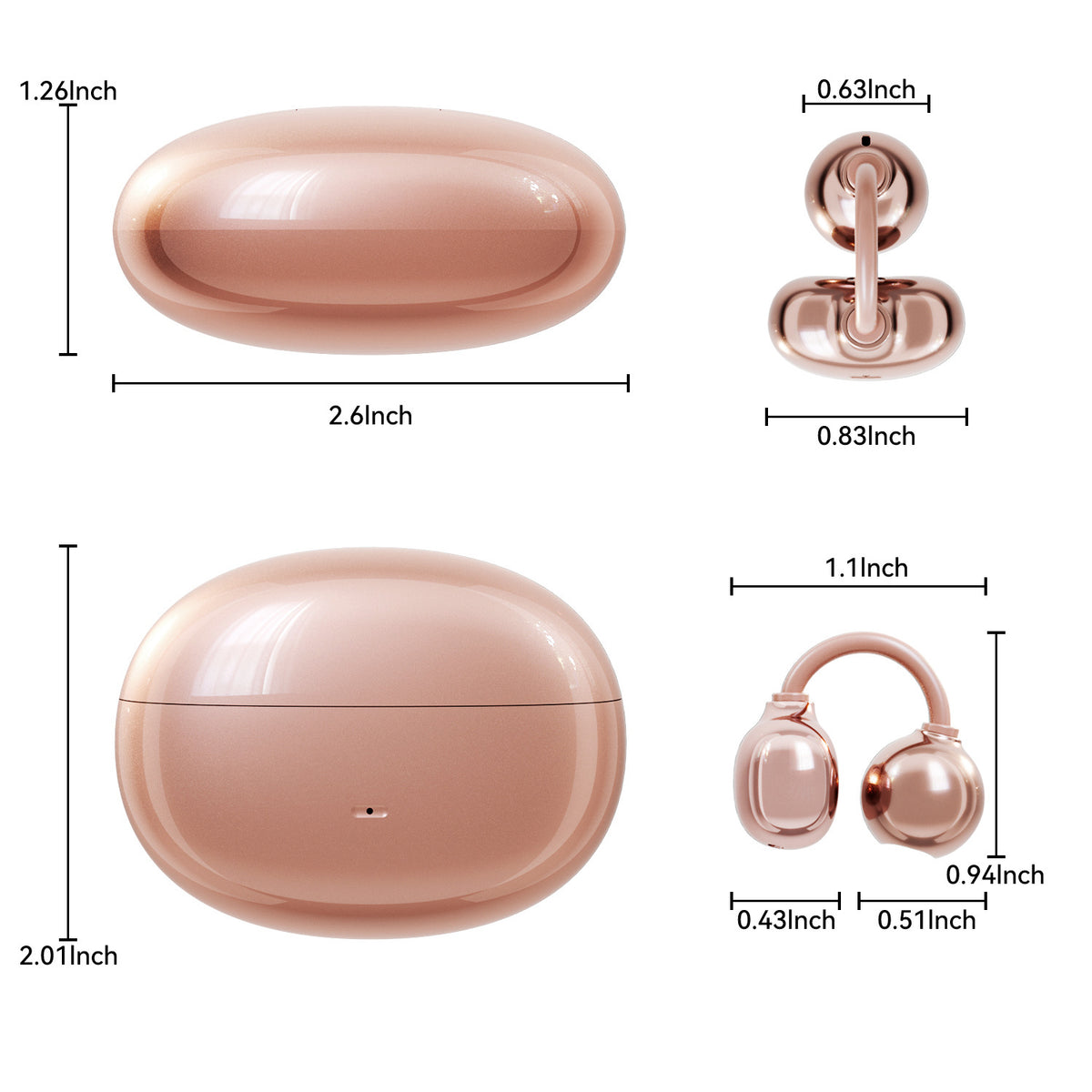 Air Conduction Clip-On Bluetooth Earphones