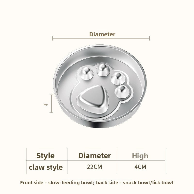 Stainless Steel Slow Feeder Pet Bowl
