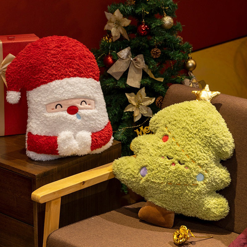 Christmas plush throw pillow