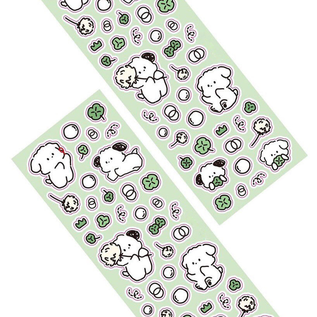 Cute Little White Dog Handbook Stickers