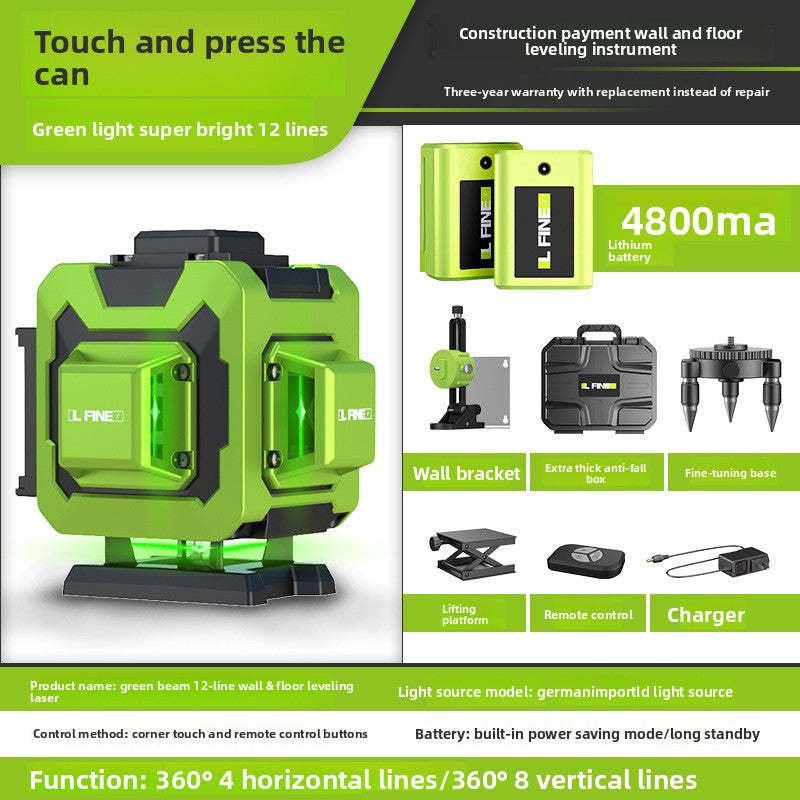 Green Laser Level 12/16 Line