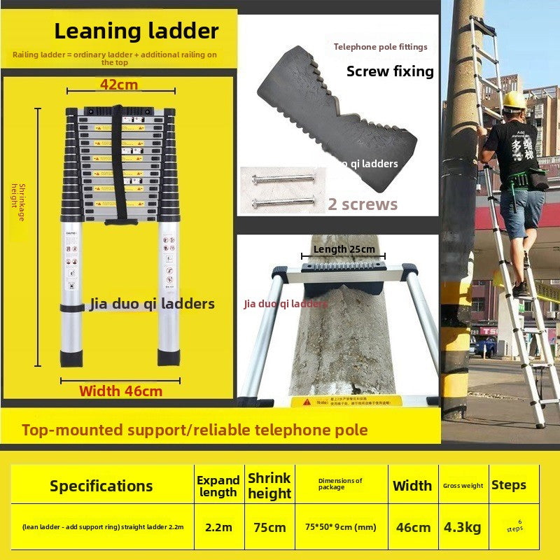Aluminum Telescopic Folding Ladder