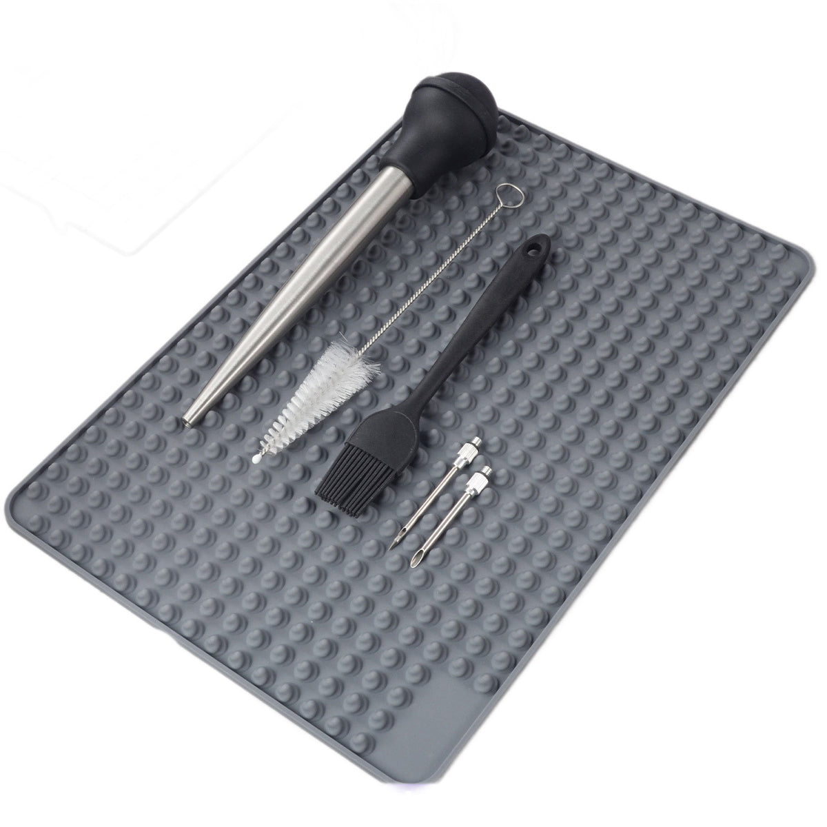 Stainless Steel Turkey Injector and Seasoning Tool Set