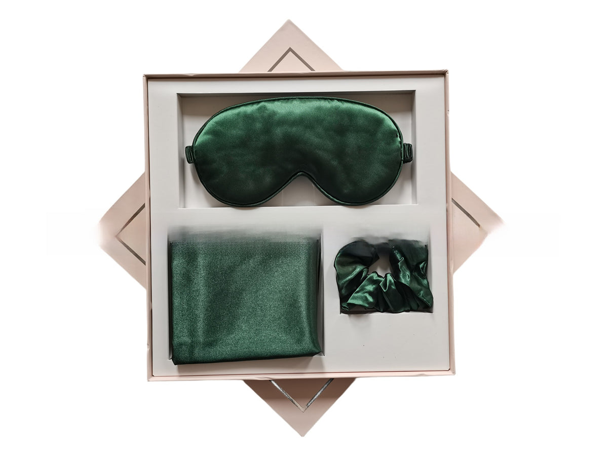 Silk-like four-piece sleep eye mask set