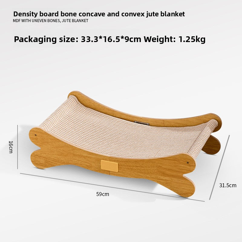 Solid Wood Sisal Cat Scratching Pad