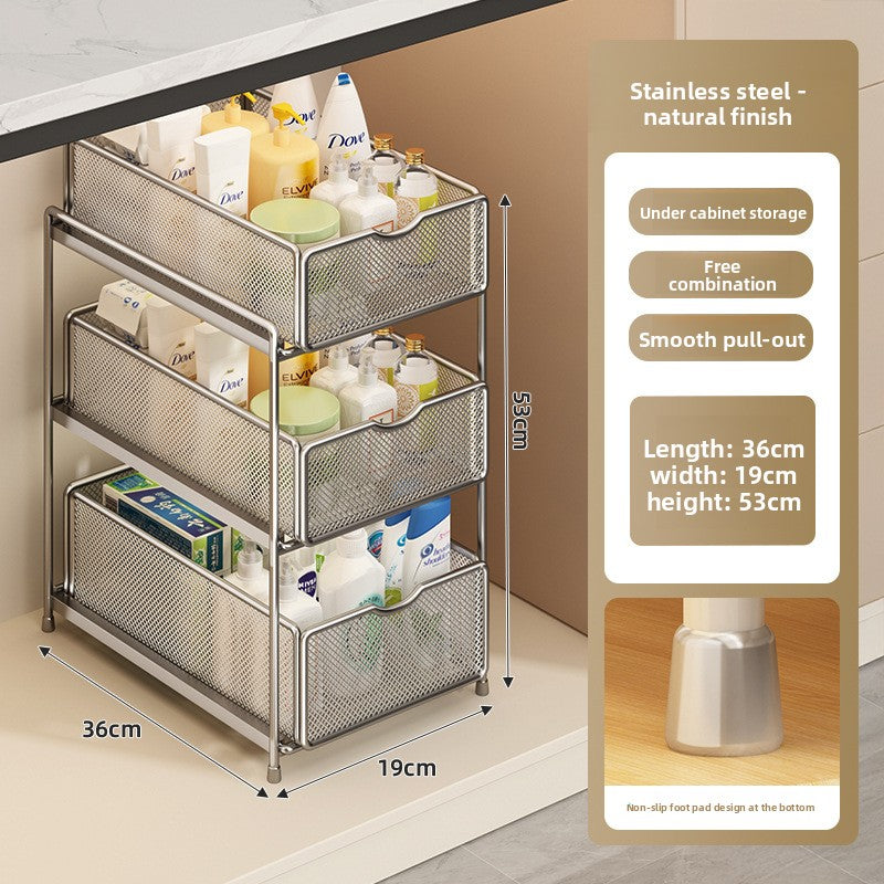 Bathroom sink shelf