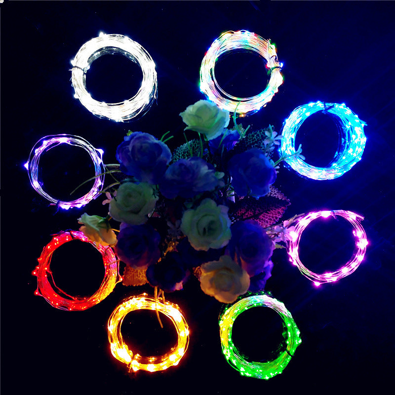 Solar Powered Copper Wire LED String Lights