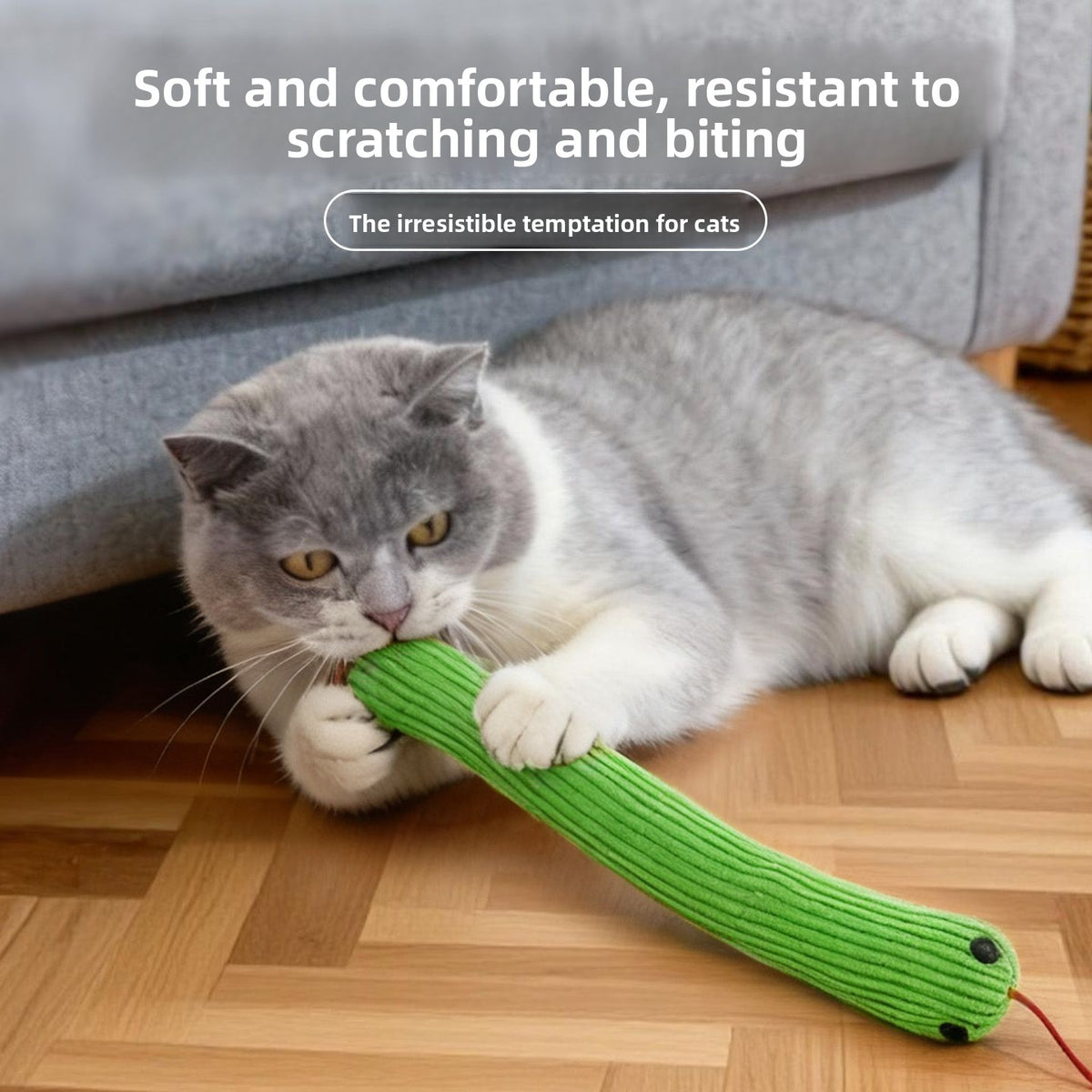 Simulation Snake Cat Teaser Toy with Crinkle Paper and Catnip