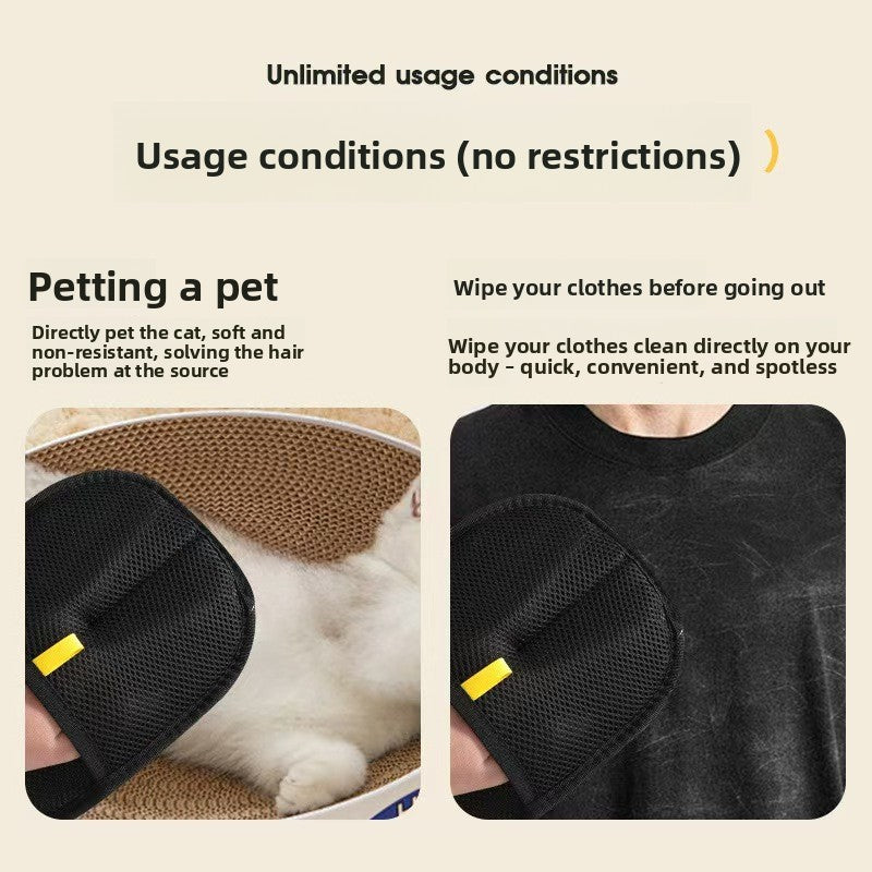 Pet Hair Removal Glove Two-Way Brush