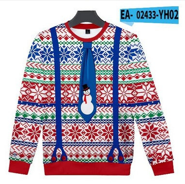 Skull Halloween 3D Digital Print Crewneck Sweatshirt