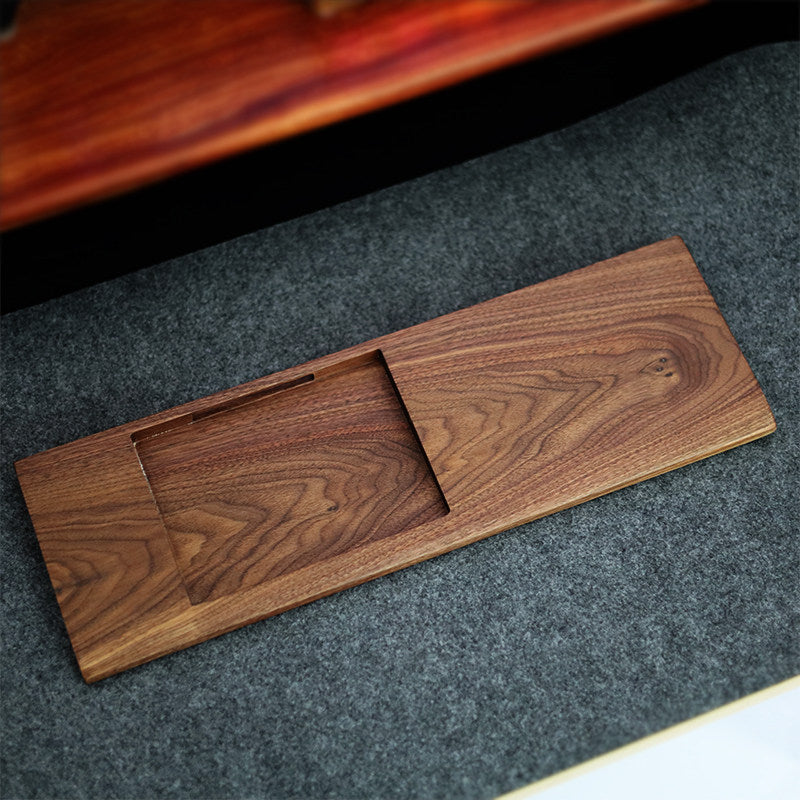 Walnut Wood Keyboard and Touchpad Stand with Wrist Rest