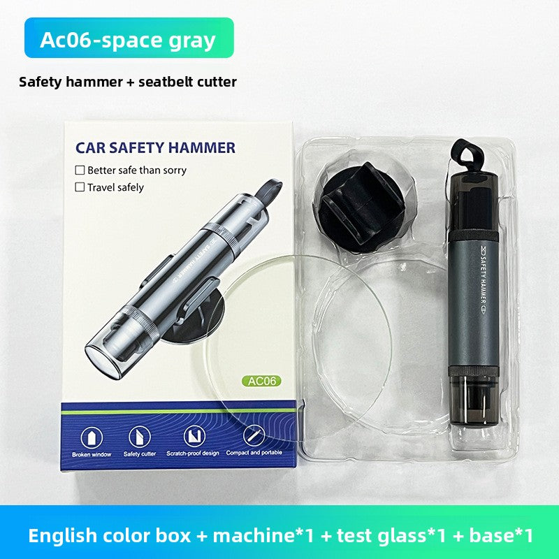 Dual Function Car Safety Hammer