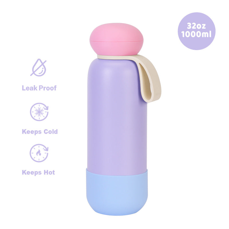Large-capacity sports water bottle