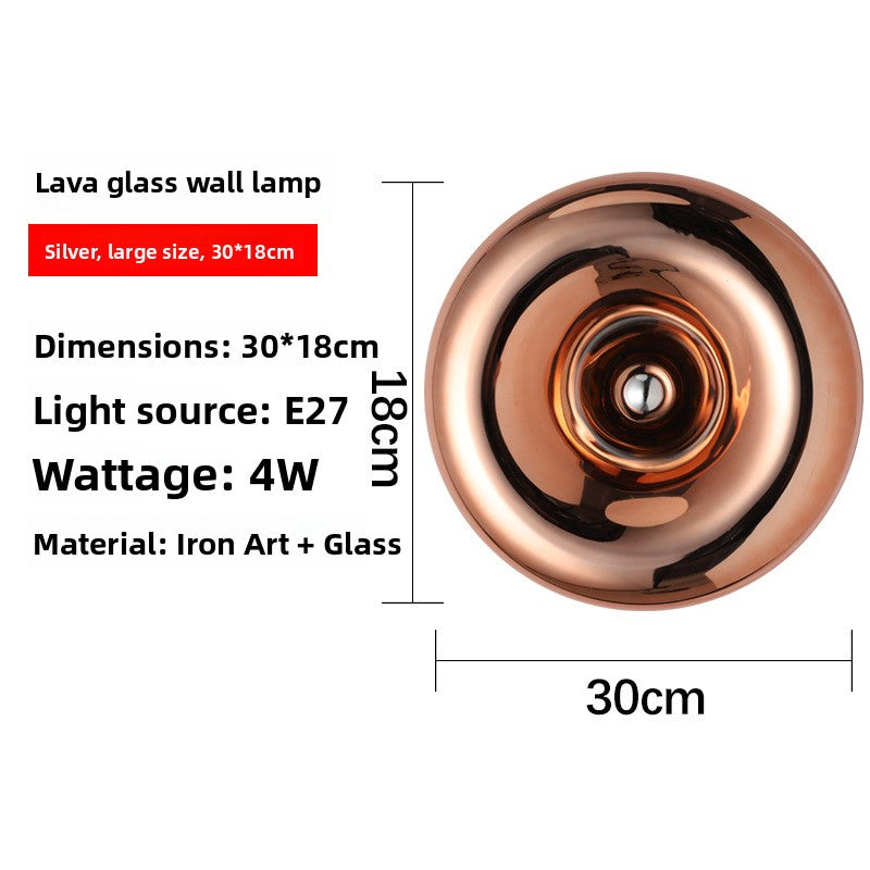 Glass Lava Wall Lamp LED Lighting