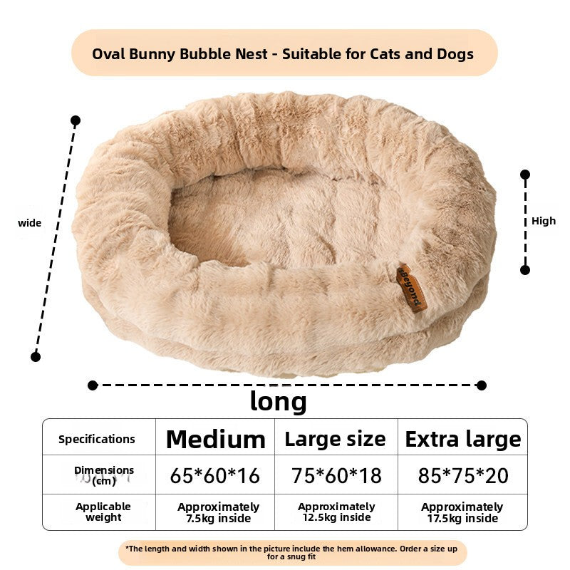 Kennel washable winter warm security dog bed for small and medium-sized dogs