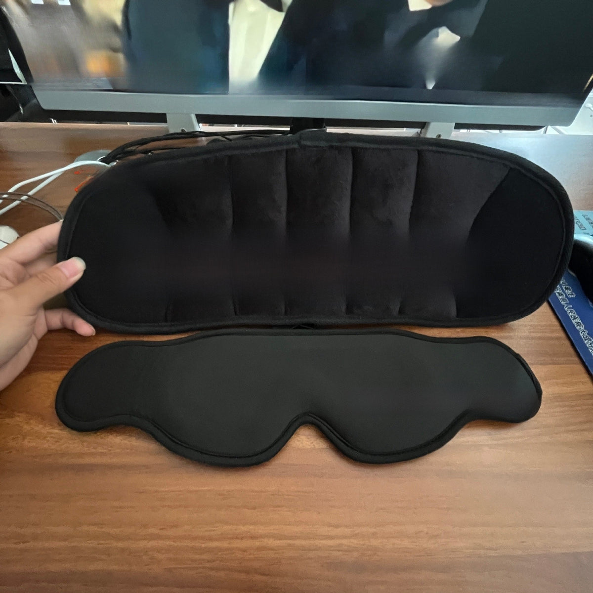 Modal Cotton Light Blocking Sleep Eye Mask with Travel Pillow