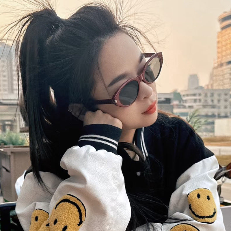 Retro small frame cat-eye folding sunglasses