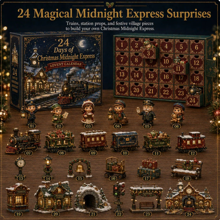 Christmas Advent Calendar Acrylic Blind Box Decoration Collectible Toy