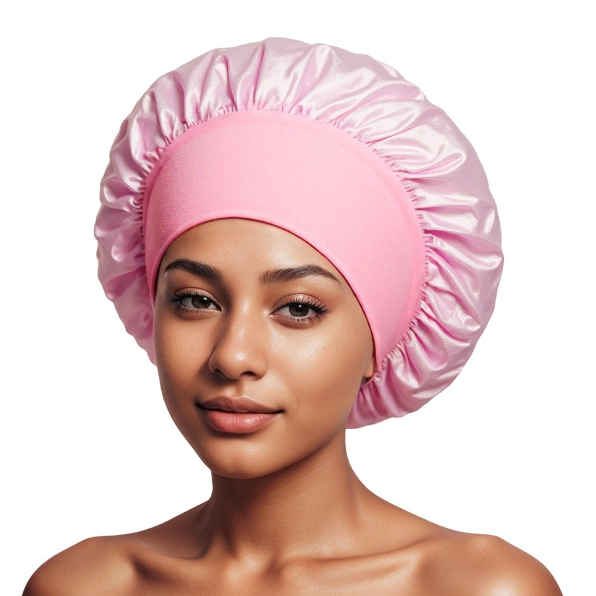 Satin Wide Brim Shower and Sleep Cap