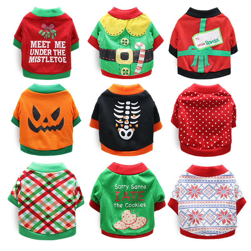 Halloween and Christmas pet costumes