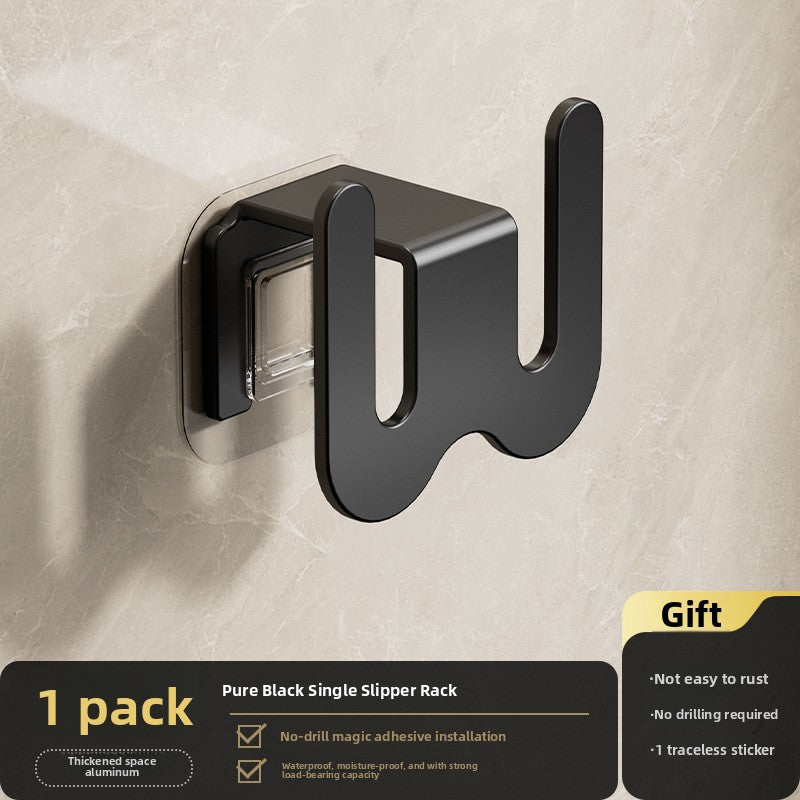 Bathroom Slipper Rack Wall-Mounted No-Drill Storage Shelf