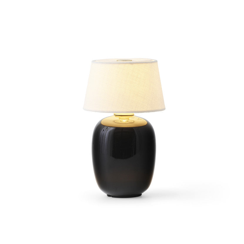Ceramic Fabric Rechargeable Touch Control Table Lamp