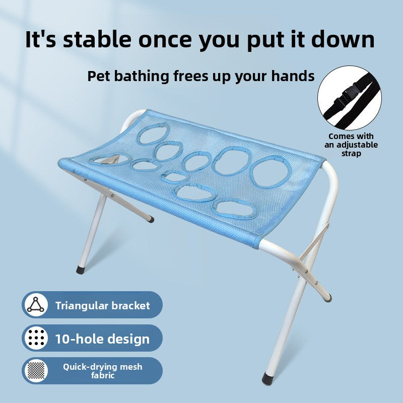 Cat bathing rack