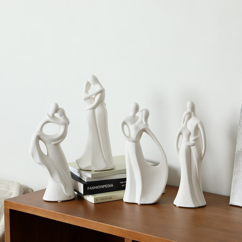 Ceramic Couple Figurines Home Decor