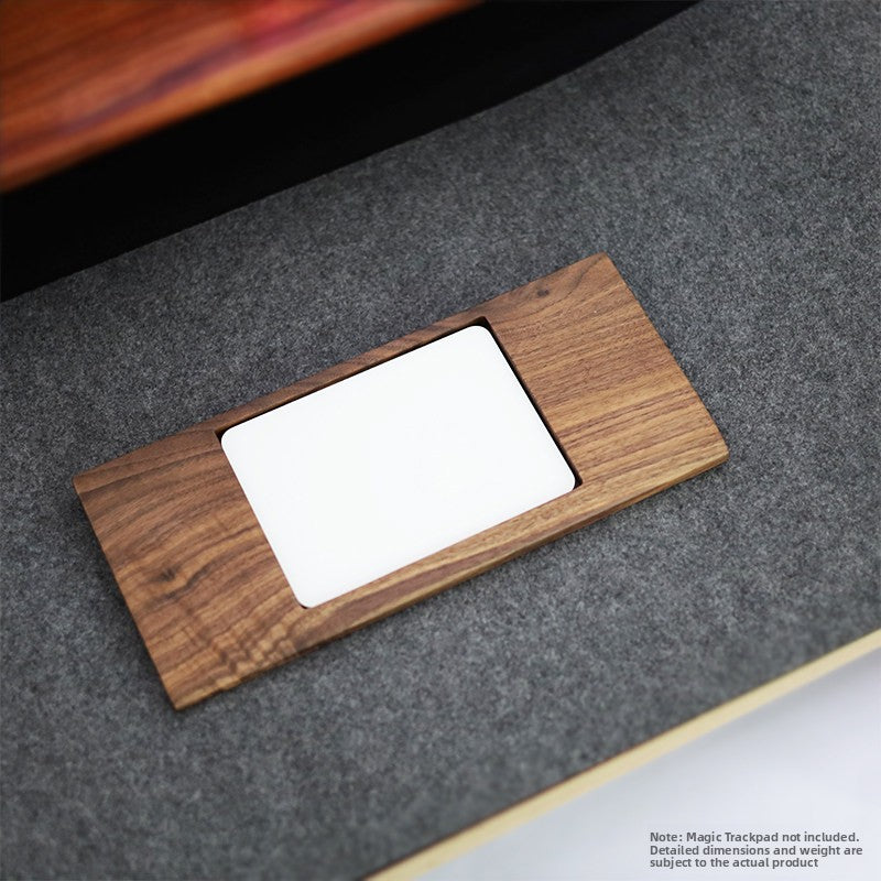Walnut Wood Keyboard and Touchpad Stand with Wrist Rest