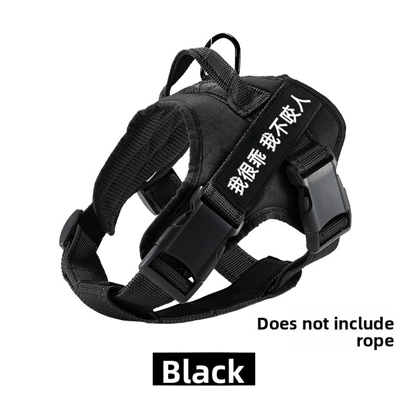 Dog walking vest-style chest harness