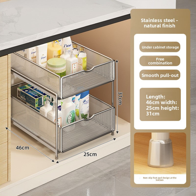 Bathroom sink shelf