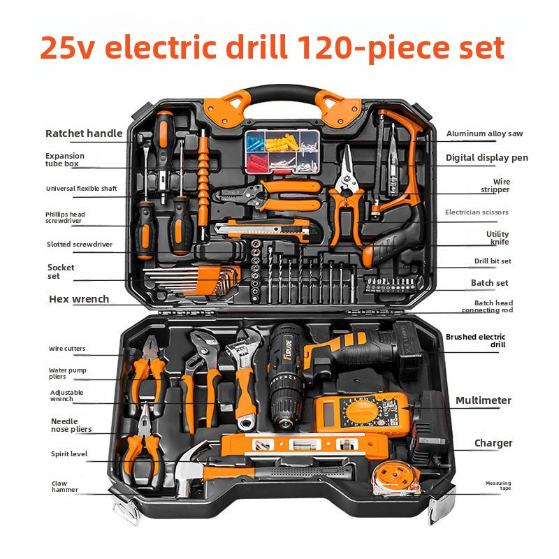 Lithium Battery Powered Hand Drill Tool Set