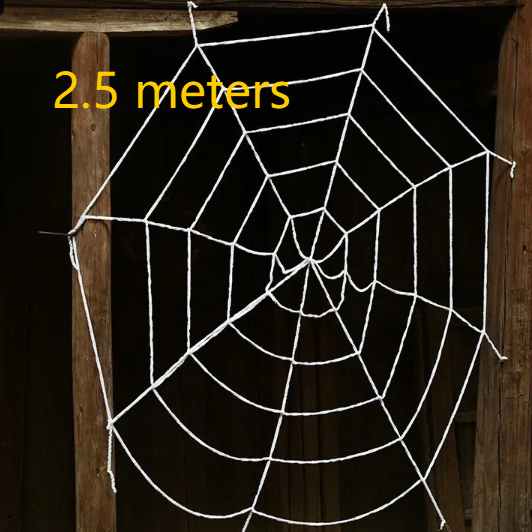 Realistic Halloween Spider and Web Decor Set