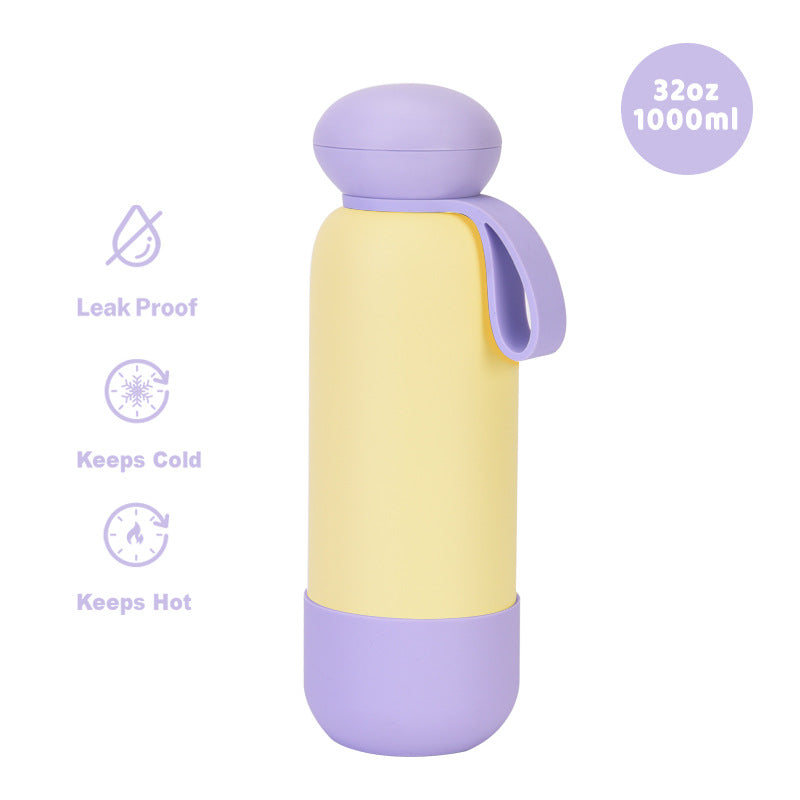 Large-capacity sports water bottle