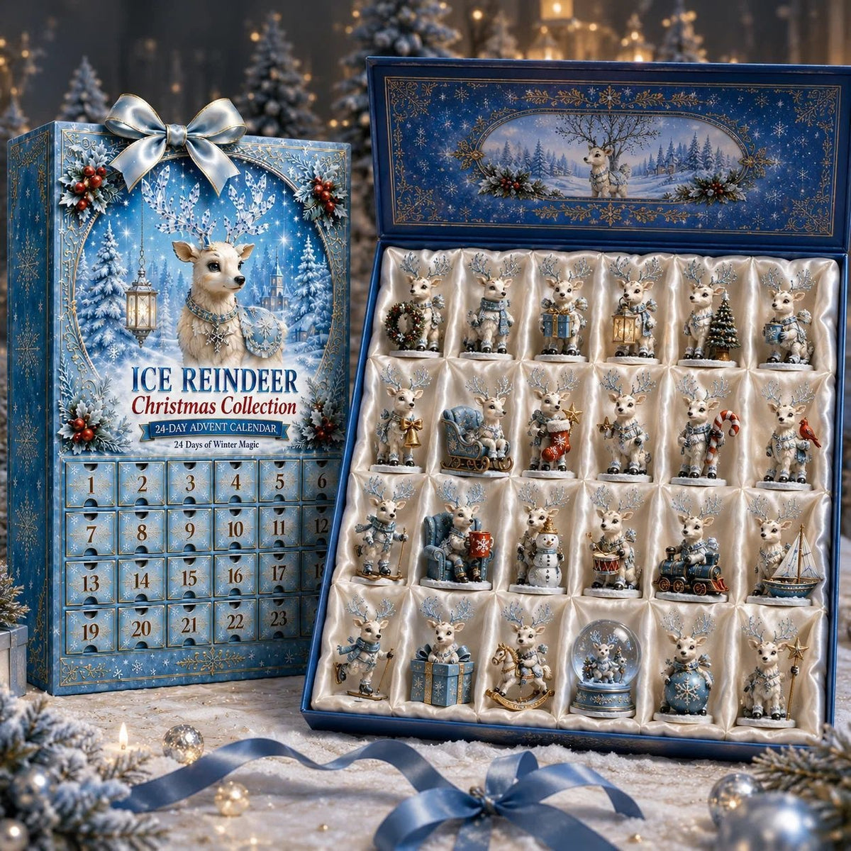Christmas Advent Calendar Acrylic Blind Box Decoration Collectible Toy