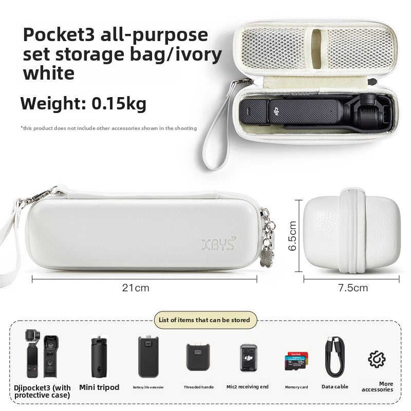 Hard-shell storage case for handheld gimbal action camera