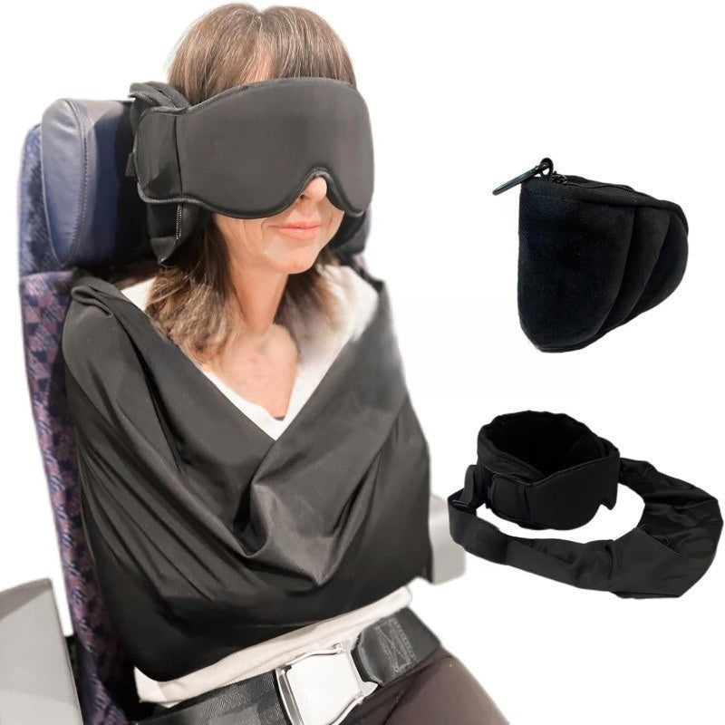 Modal Cotton Light Blocking Sleep Eye Mask with Travel Pillow