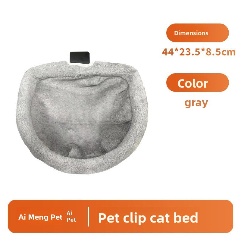Foldable Desk Cat Bed with Soft Velvet Fabric
