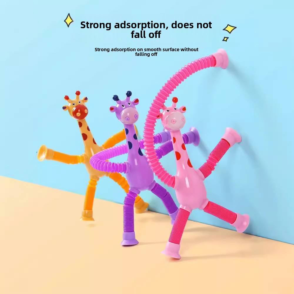 Suction Cup Telescopic Giraffe Robot Toy