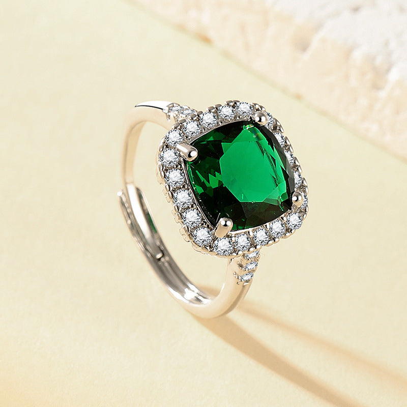 Six-Claw Simulated Diamond Ring