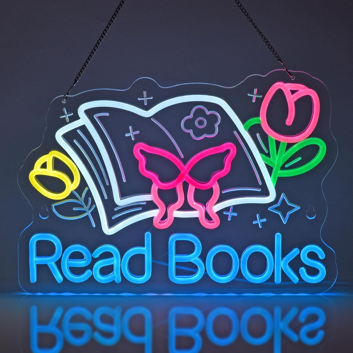 Dimmable LED Reading Neon Sign Wall Decor Light