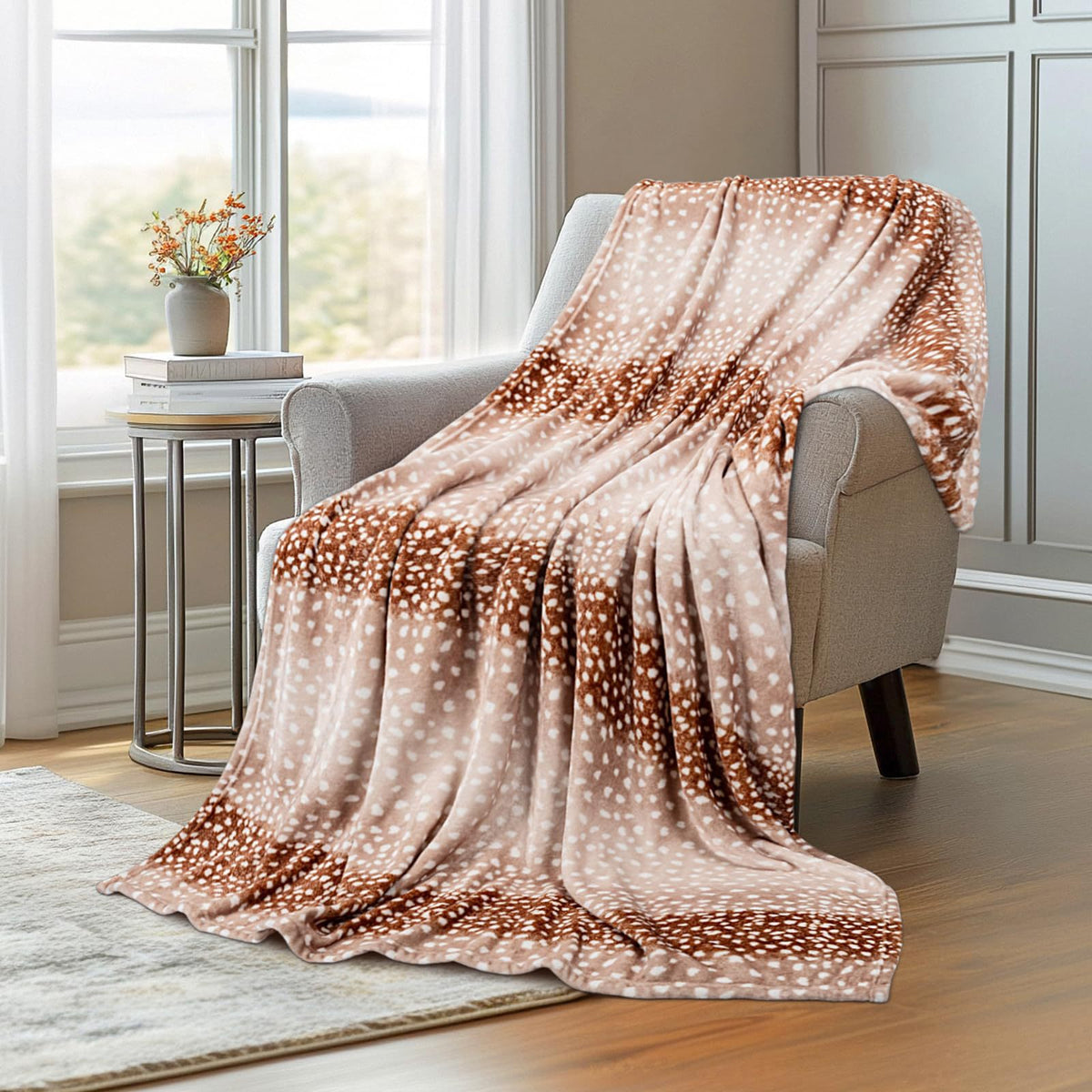 Custom Digital Print Classic Leopard Pattern Flannel Blanket