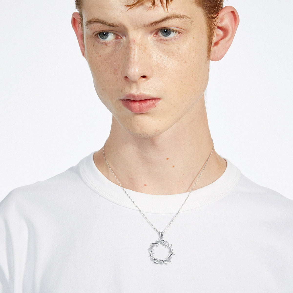 Zircon Thorn Ring Necklace