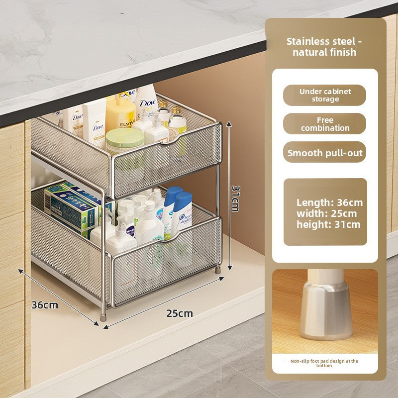 Bathroom sink shelf