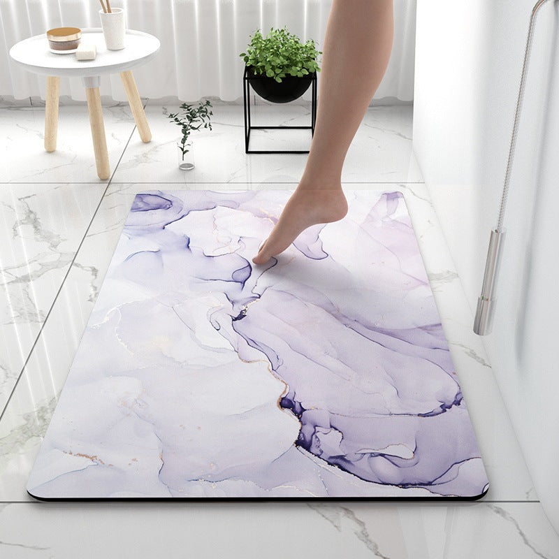 Light Luxury Bathroom Soft Diatom Mud Absorbent Floor Mat